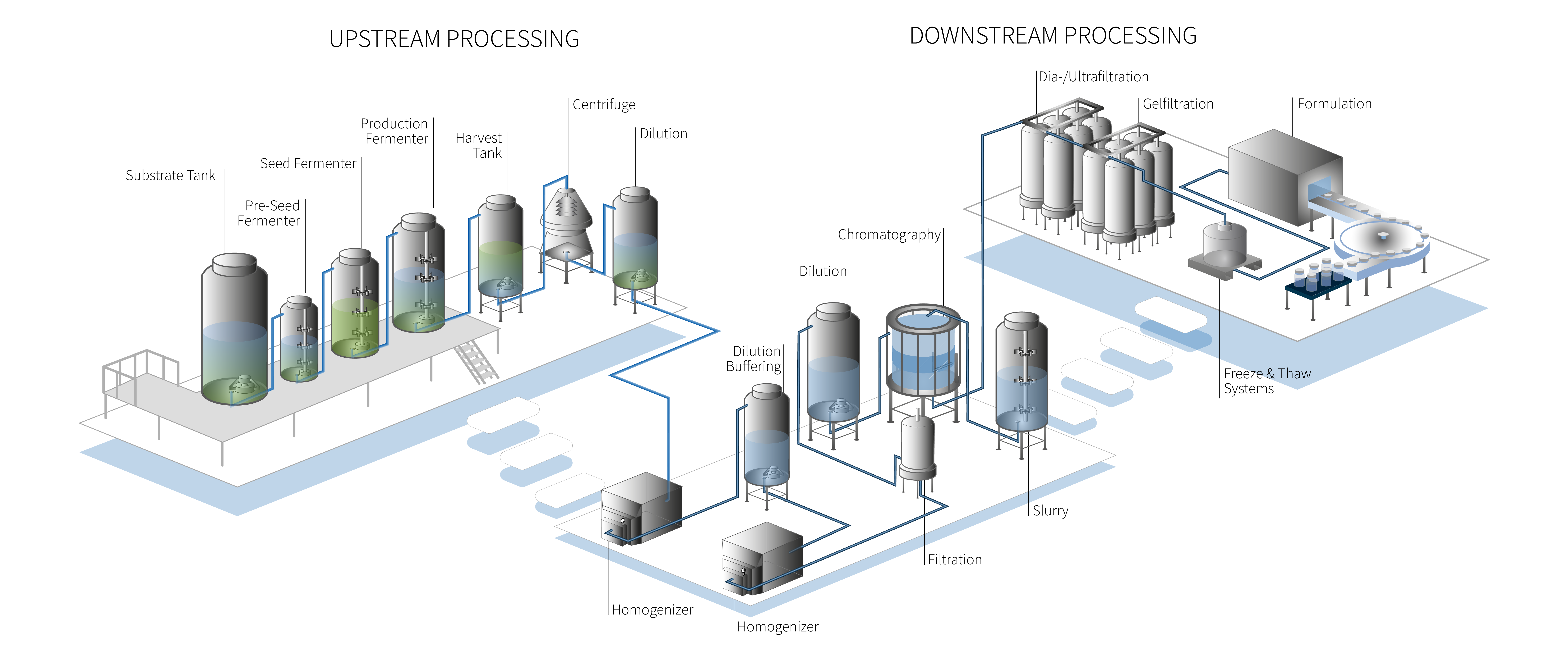 Upstream-Downstream-Processing